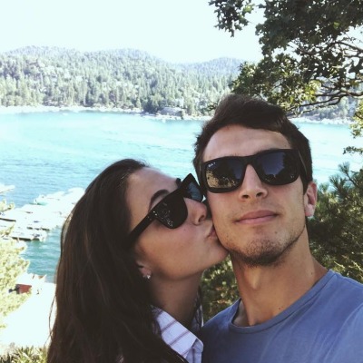 Taylor Centineo kissing her boyfriend, Brando Caruso.